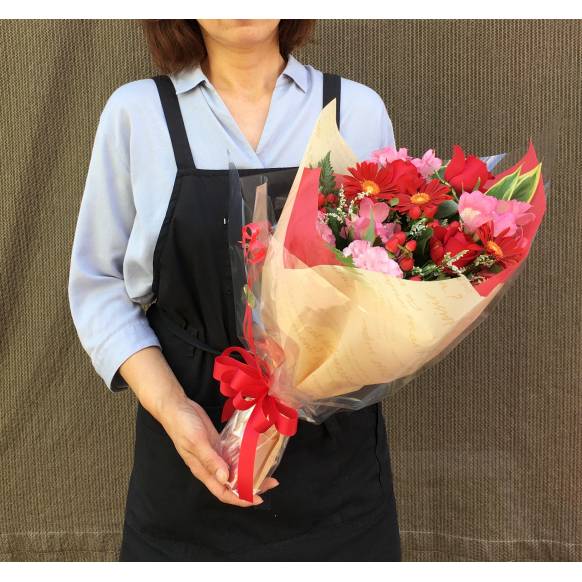 おまかせ花束 3500円(ピンク系)